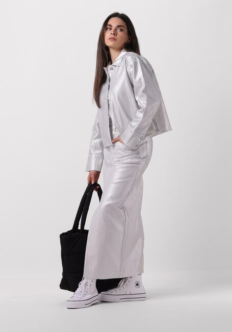 Zilveren Y.A.S. Spijkerjas YASSILVA DENIM LS SHIRT - large