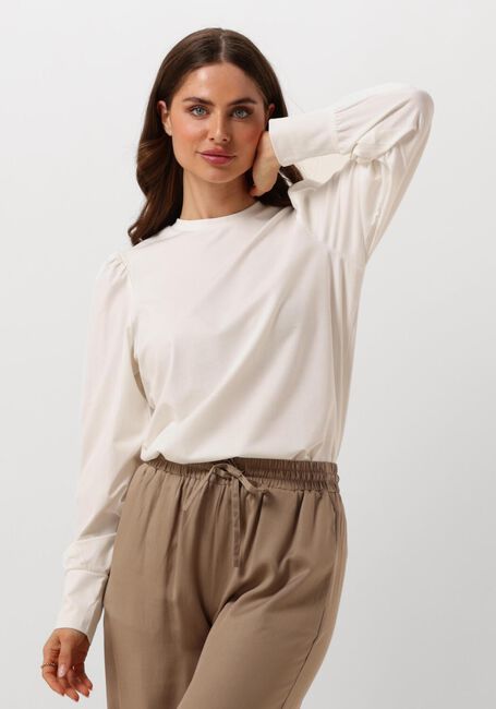OBJECT OBJCAROLINE L/S TOP NOOS Hauts & T-shirts en blanc - large