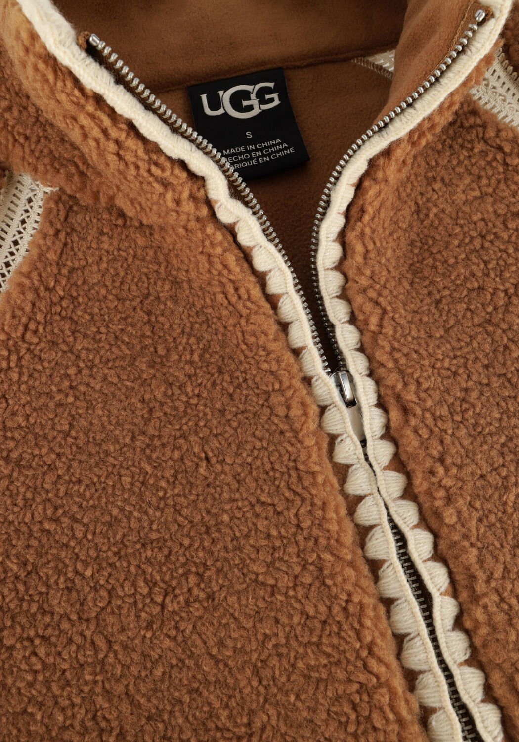 UGG Jack NIKIA CHROCHET FLUFF JACKET en cognac - large