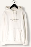 Witte CALVIN KLEIN Sweater CHENILLE MONOLOGO HOODIE Witte CALVIN KLEIN Sweater CHENILLE MONOLOGO HOODIE - medium