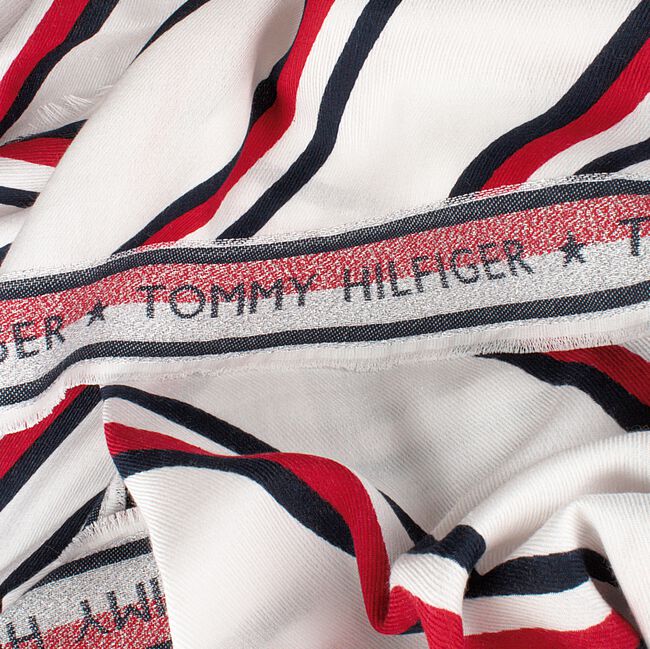 TOMMY HILFIGER Foulard SELVEDGE SCARF en blanc  - large