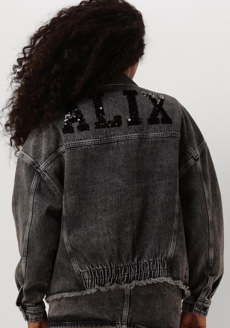 ALIX THE LABEL Veste en jean LADIES WOVEN SEQUIN DENIM JACKET en gris - large