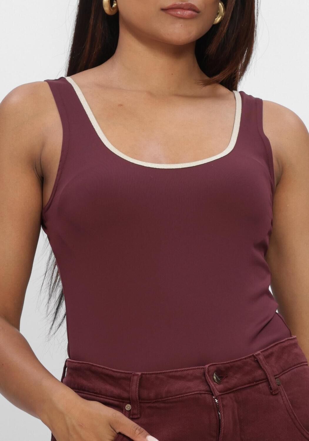 NUKUS Haut JUBA SINGLET Bordeaux - large
