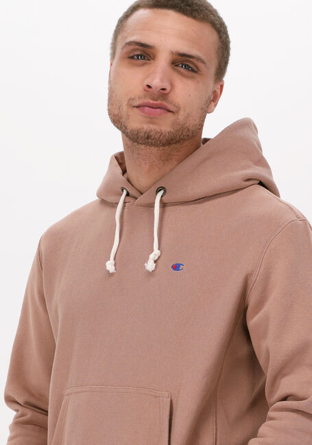 Bruine CHAMPION Sweater HOODED SWEATSHIRT MEN - large