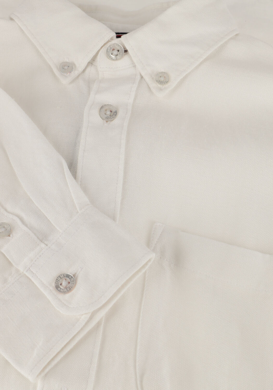 Witte TOMMY HILFIGER Casual overhemd LINEN BLEND RELAXED SHIRT LS - large