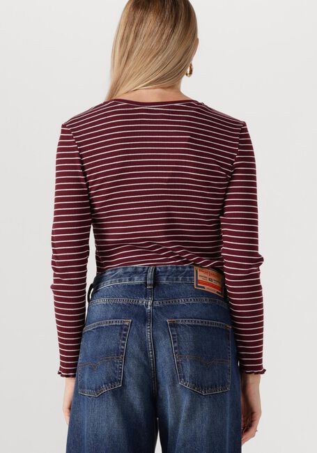 Bordeaux SELECTED FEMME Tops & T-shirts SLFANNA LS CREW NECK TEE STR - large