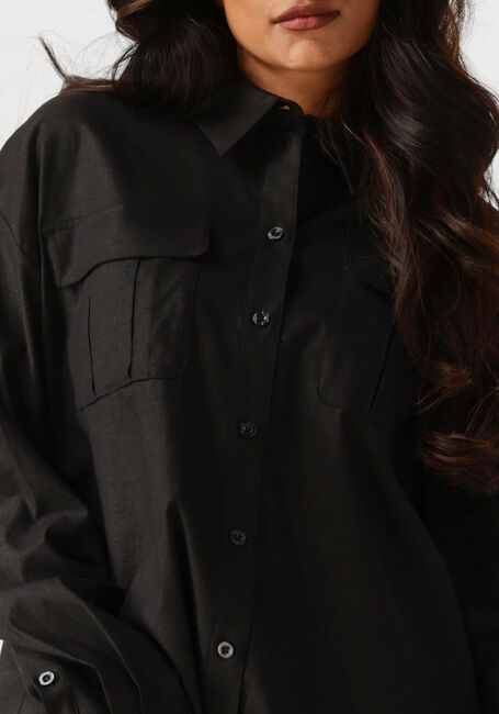 Zwarte GESTUZ  ELARAHGZ LINEN SHIRT - large