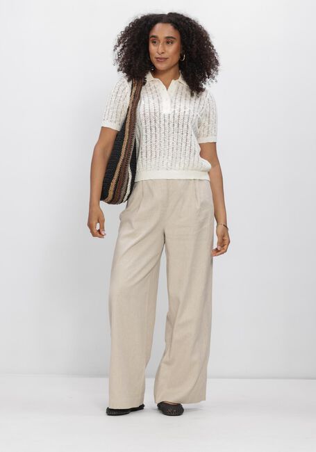 MODSTR&Ouml;M GALEMD LINEN WIDE PANTS Pantalons en beige - large