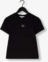CALVIN KLEIN T-shirt WOVEN LABEL RIB REGULAR TEE en noir
