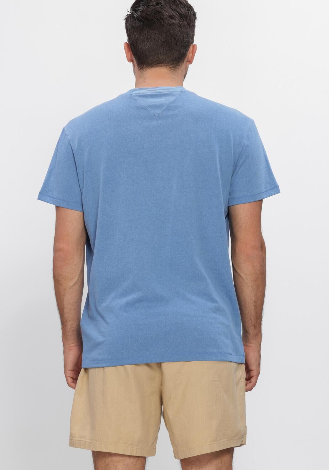 Blauwe TOMMY JEANS T-shirt TJM REG LA WAVING FLAG EXT - large