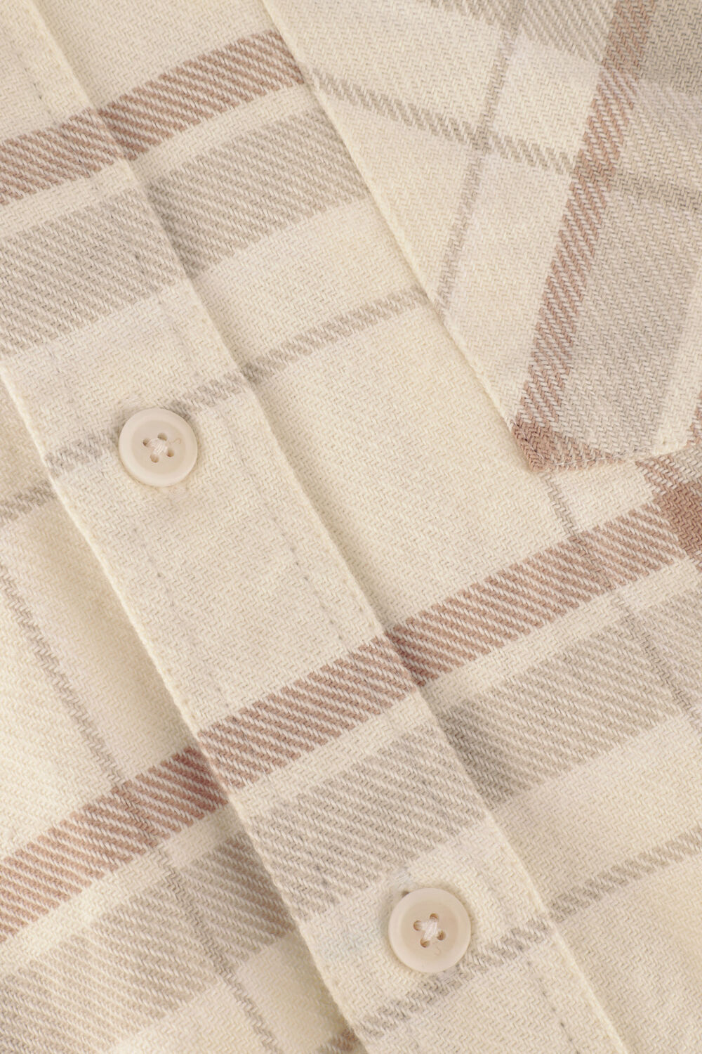 BUTCHER OF BLUE Surchemise RICHARD TWILL CHECK SHIRT en beige - large