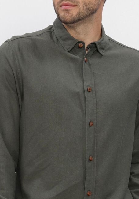 ANERKJENDT Chemise d&eacute;contract&eacute; AKLEIF COT/LINEN/VIS L/S SHIRT en vert - large