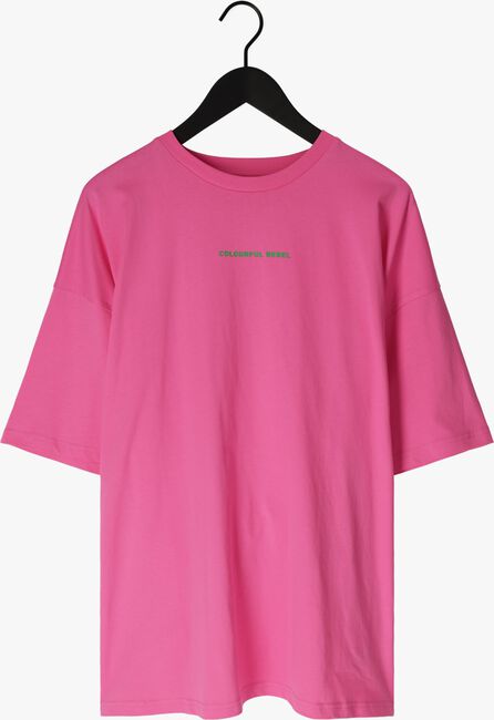 Roze COLOURFUL REBEL T-shirt UNI LOGO LOOSEFIT TEE - large