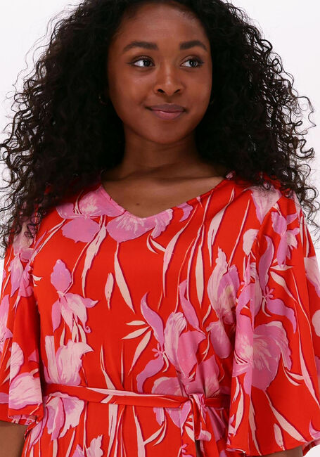 Rode ANA ALCAZAR Midi jurk DRESS BELT - large