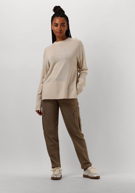 RUBY TUESDAY Pull VALLIE SOFT ROUND NECK PULLOVER HIGH BORDER en beige - large