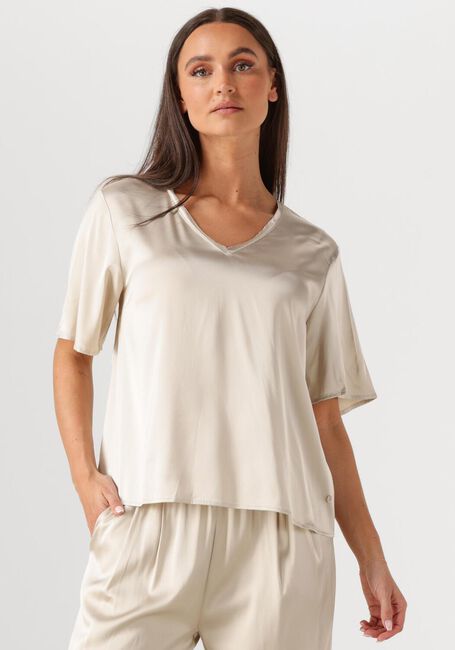 Creme MOS MOSH  MMEVIE V-NECK SATIN BLOUSE - large