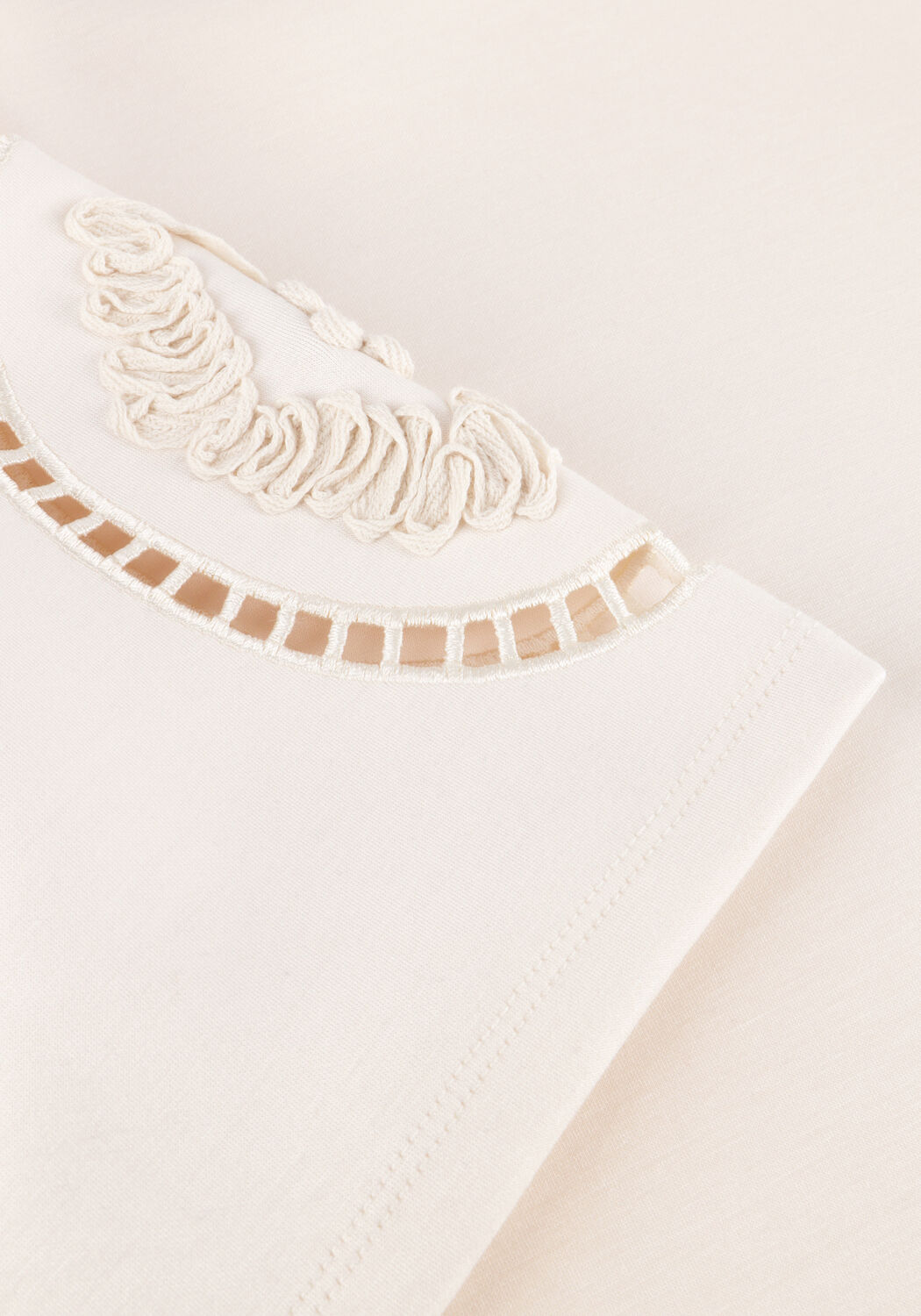 OBJECT T-shirt OBJDORINA S/S RE TOP E SS FAIR 25 Blanc - large