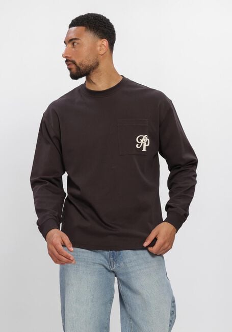 PURE PATH T-shirt INITITIALS POCKET en marron - large