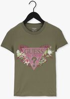 Groene GUESS T-shirt SS CN FLORIA TEE
