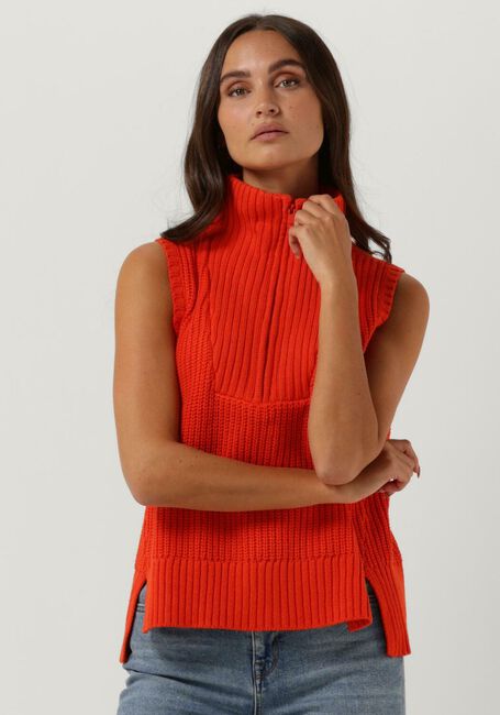 CC HEART Spencer EMILY ZIP KNIT VEST en orange - large