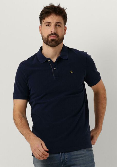 SCOTCH & SODA Polo GARMENT DYE ORGANIC COTTON PIQUE POLO Bleu foncé - large