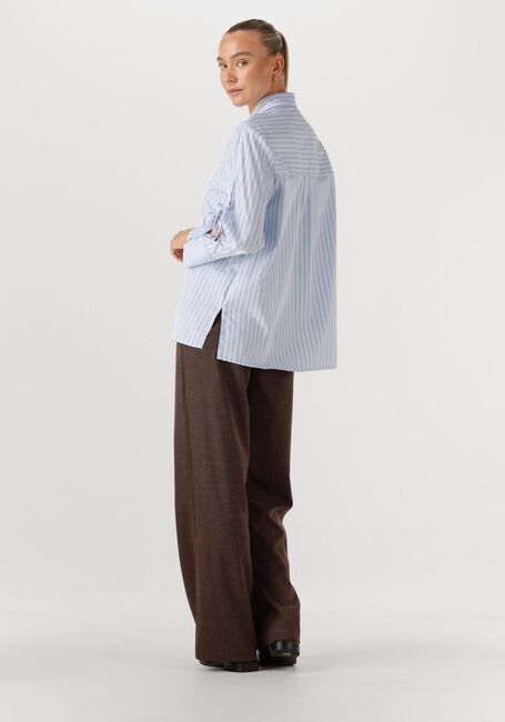 Lichtblauwe NEO NOIR  SELINI MULTI STRIPE SHIRT - large
