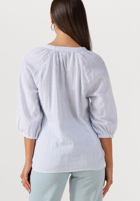 Lichtblauwe SELECTED FEMME  SLFALBERTA 3/4 STRIPE SHIRT NOOS - large