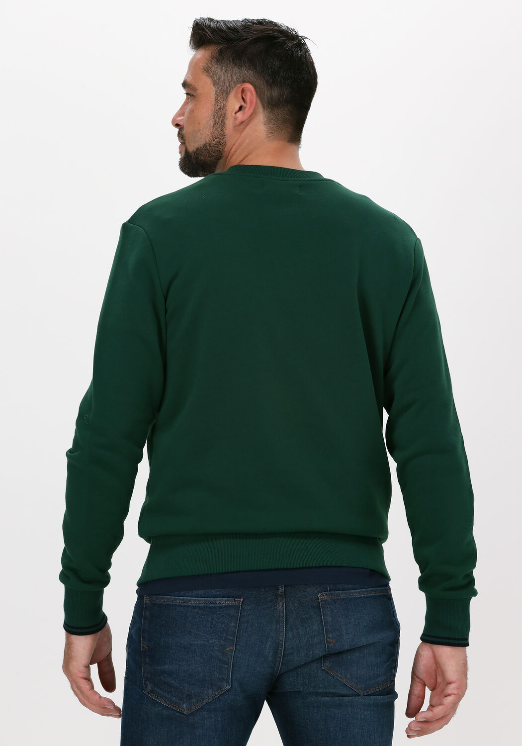 Groene FRED PERRY Trui CREW NECK SWEATSHIRT Omoda