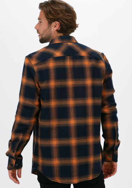 Oranje PME LEGEND Casual overhemd LONG SLEEVE SHIRT TWILL CHECK - large