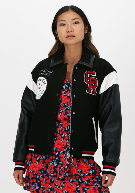 Zwarte COLOURFUL REBEL Jack CHARLEY BASEBALL BOMBER JADCKE - large