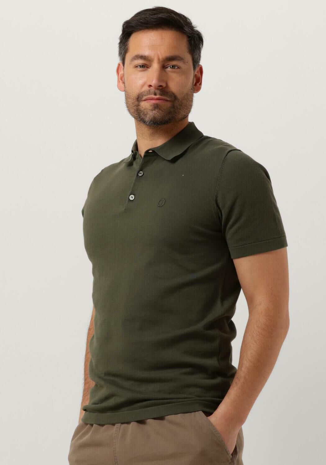 donkergroene dstrezzed polo polo s s cotton knit