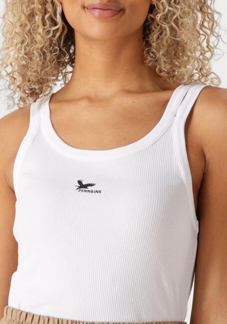 PENN & INK Haut SINGLET en blanc - large