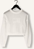 TOMMY JEANS Pull TJW OPEN STITCH FLAG SWEATER en blanc TOMMY JEANS Pull TJW OPEN STITCH FLAG SWEATER en blanc - medium