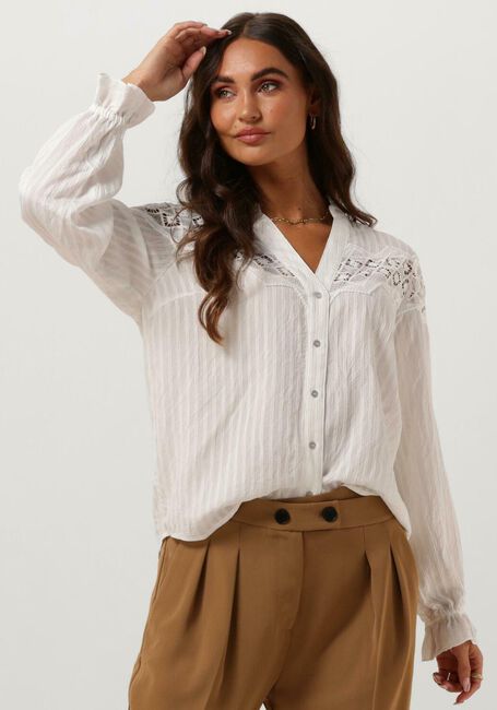 Witte CO'COUTURE Blouse SELMA ANGLE LACE SHIRT - large