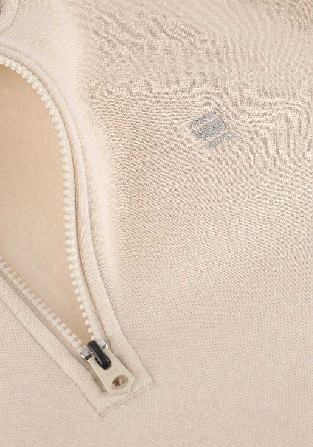 Creme G-STAR RAW Sweater PREMIUM CORE HALF ZIP R SW L\S - large