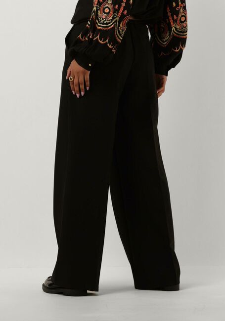 SUMMUM Pantalon large TROUSERS WIDE LEGS FOAM UNI en noir - large
