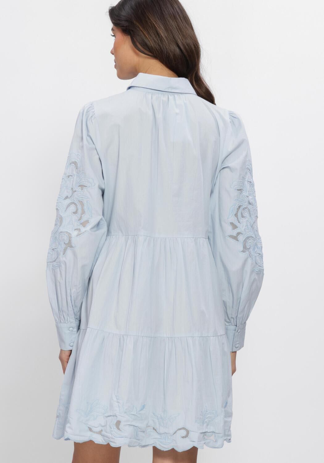 Y.A.S. Mini robe YASZIMIA LS SHIRT DRESS en bleu - large