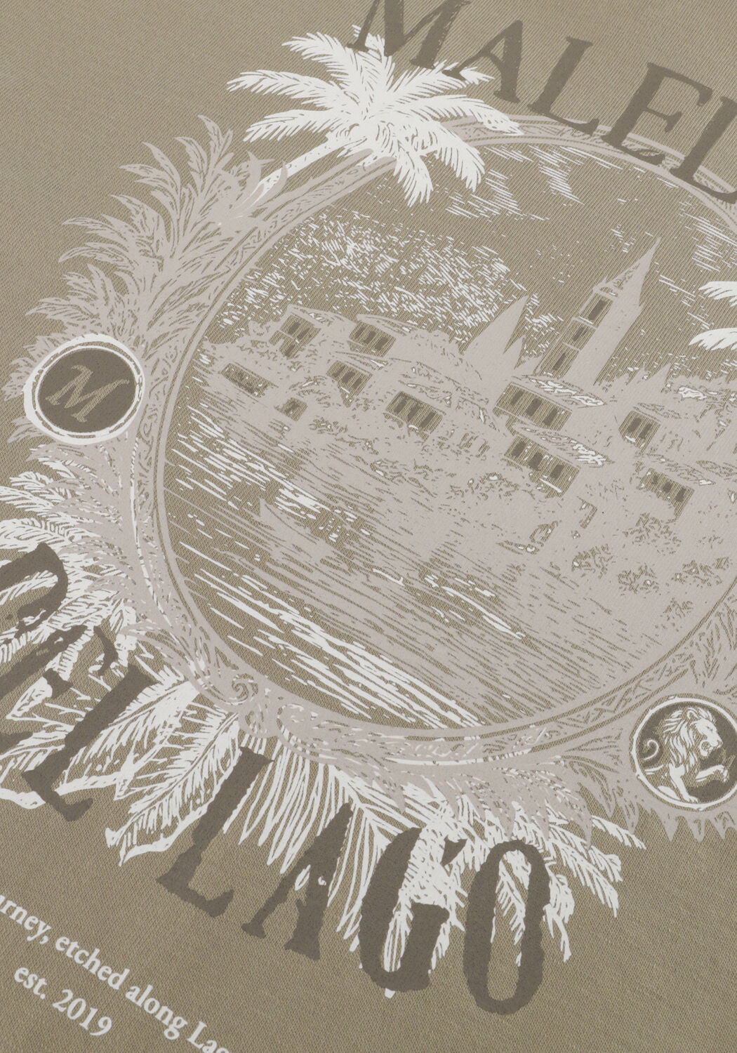 MALELIONS T-shirt RELAXED LAGO T-SHIRT Kaki - large