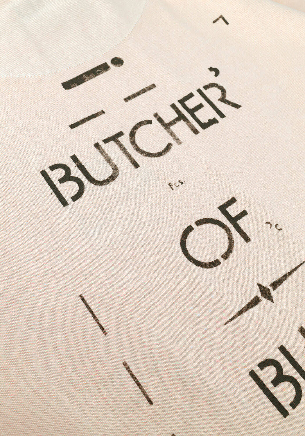 Lichtroze BUTCHER OF BLUE T-shirt ARMY STENCIL TEE - large