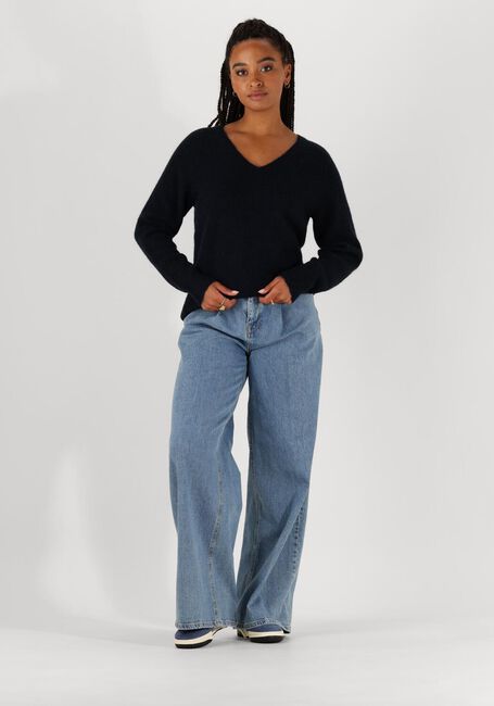 SELECTED WOMEN Pull SLFLULU NEW LS KNIT V-NECK B NOOS Bleu fonc&eacute; - large