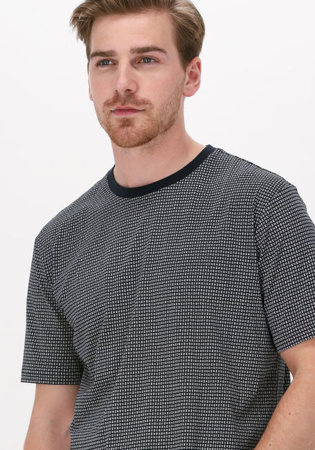 Donkerblauwe BOSS T-shirt TEOMETRIC - large