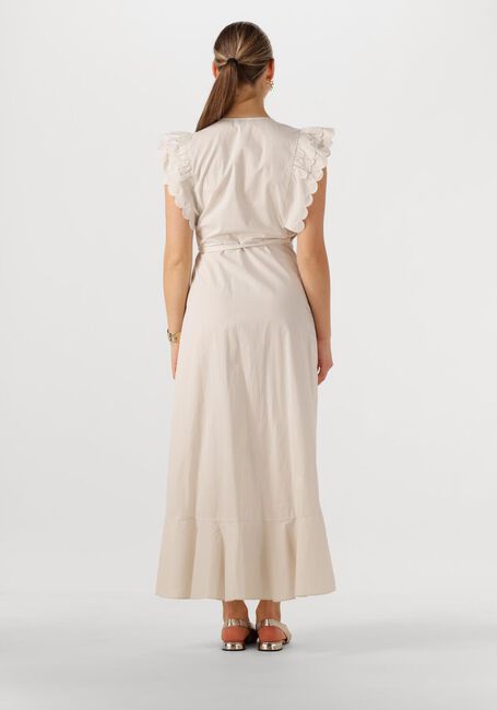 Beige OBJECT Maxi jurk OBJHOPE PAPAYA S/S WRAP DRESS - large