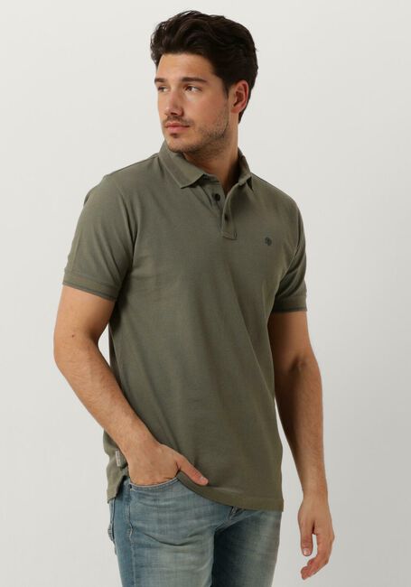 CAST IRON Polo SHORT SLEEVE POLO POPCORN en vert - large