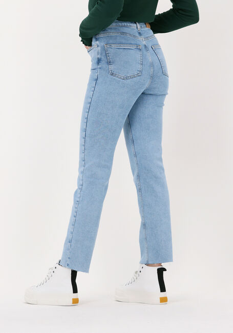 RIANNE MEIJER x NA-KD Straight leg jeans HIGH WAIST RAW EDGE DENIM Bleu clair - large