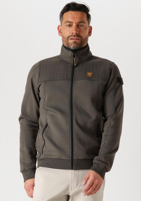 Groene PME LEGEND Jack ZIP JACKET SPACER LOOK SWEAT - large