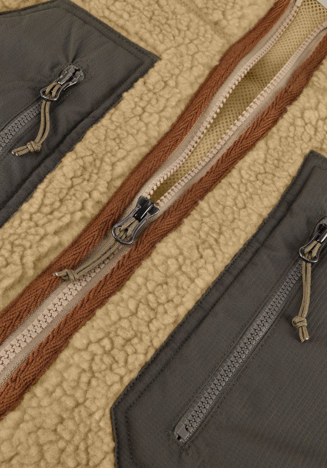 FOR&Eacute;T Jack AURORA SHERPA JACKET en beige - large