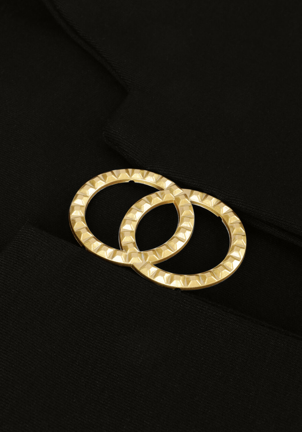 Zwarte ANA ALCAZAR Midi jurk DRESS RINGS - large