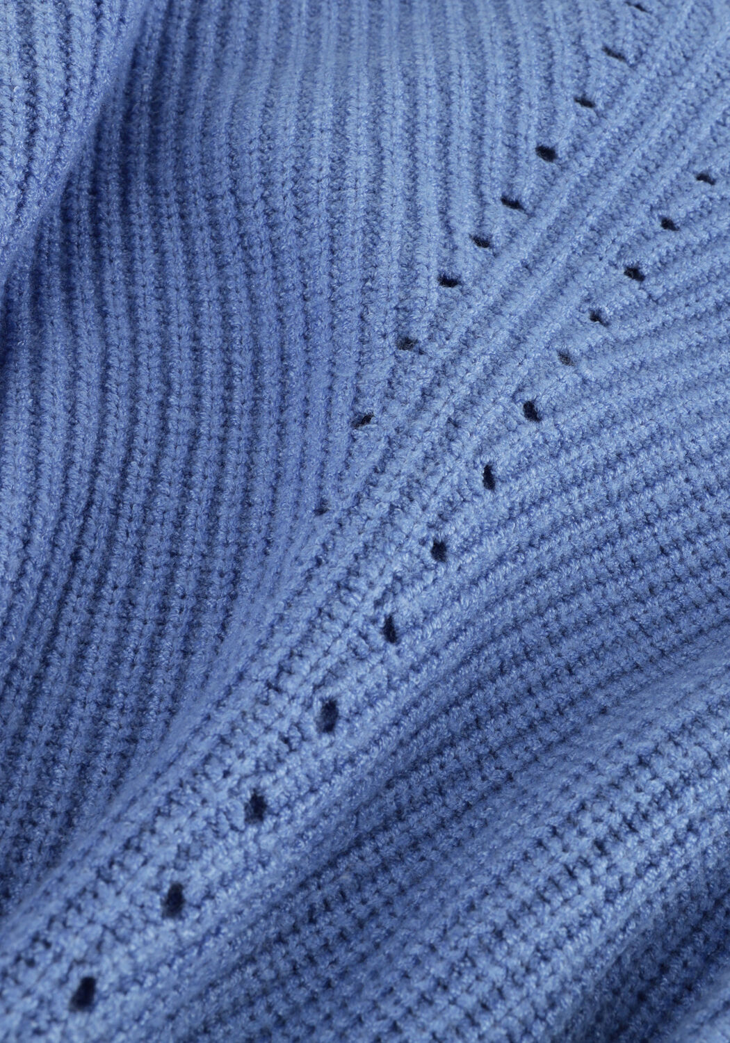 Blauwe MINUS Trui MIEKE V-NECK KNIT PULLOVER - large