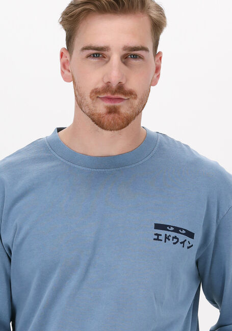 EDWIN HANADOROBO V NATURAL TS LS Polos & T-Shirts en bleu - large