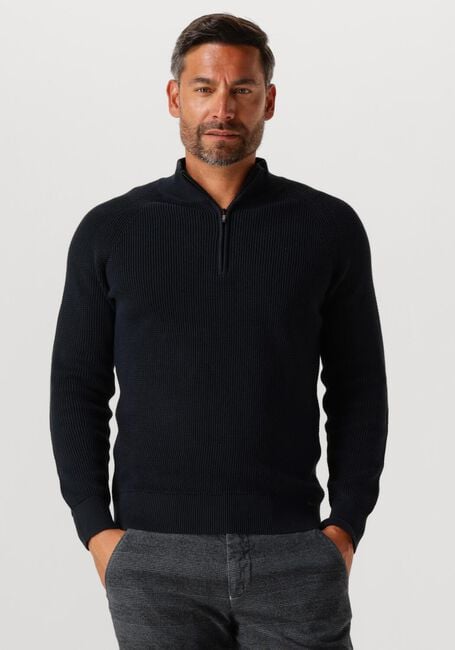 Donkerblauwe GENTILUOMO Trui TURTLE ZIP - large
